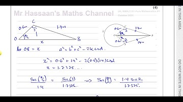 WMA11/01 (Edexcel) IAL P1 Oct 2021 Q7, Radian Measure, Trigonometry