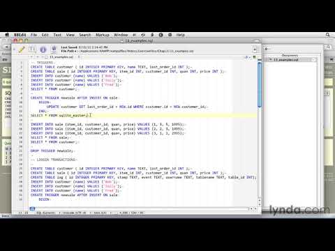 SQLite Tutorial - How to update tables using triggers