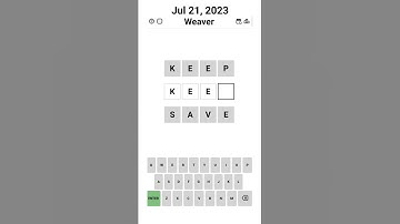Weaver - KEEP SAVE - Jul 21, 2023 #weaver #wordle #game #shorts #apuzzleenthusiast