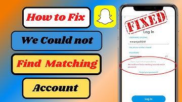 Fix Snapchat We Could not Find Matching Account or Password|Snapchat Login Problem Forgot Password