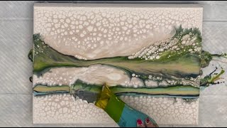 #32 2 Upcycled Earth Day Inspired Pours. Watch till the end to see my “Pearl Dutch-Scape.” #fluidart