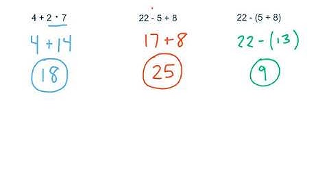 Math 104B - Section 1.1: Order of Operations