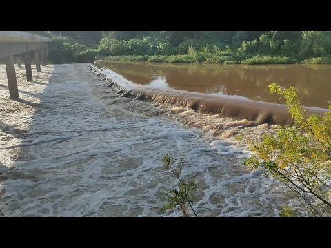 Rio Salgado em Aurora Ceará águas para Gigante Castanhão hoje 27/04/2024