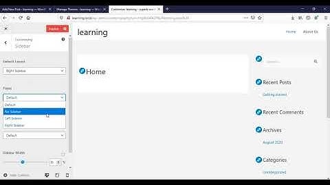 8  Removing SideBar from our wordpress website page