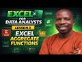 Excel Aggregate Functions for Data Analysts (SUM, COUNT, AVERAGE, SUMIF, COUNTIF)