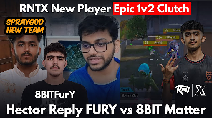 RNTX New Player EPIC 1v2🥵 Hector Reply SPRAYGOD New Team & Fury vs 8BIT Matter | Team Xspark