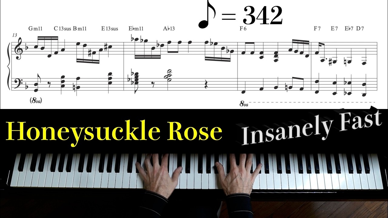 「Honeysuckle Rose」Insanely fast jazz piano arrangement with sheet music by Jacob Koller
