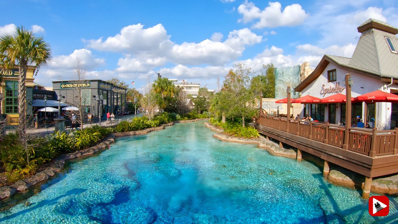 4K | Disney Springs Full Walking Tour | 3D Binaural Audio