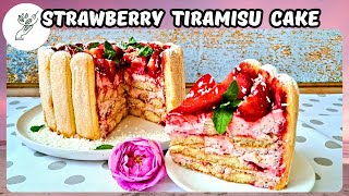 Make this Dessert and you will fall in love with it | Strawberry Tiramisu Cake