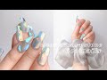 うるうるクリアオーロラストーンネイル💎/ 2021夏トレンドセルフジェルネイル・デザイン 젤네일/셀프네일/여름네일/오로라네일 -clear aurora stone ice nail-