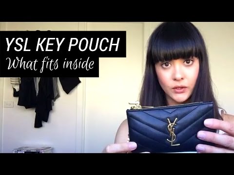 Yves Saint Laurent, Bags, Saint Laurent Monogram Leather Key Pouch