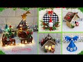 DIY 4 Christmas Decoration idea with simple materials  | Best out of waste Christmas craft idea🎄124