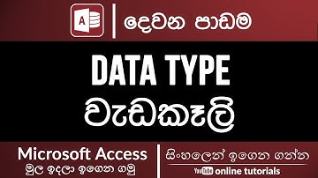 Microsoft Access Beginner Course (Sinhala) - Part 02 - Data Type Modifications