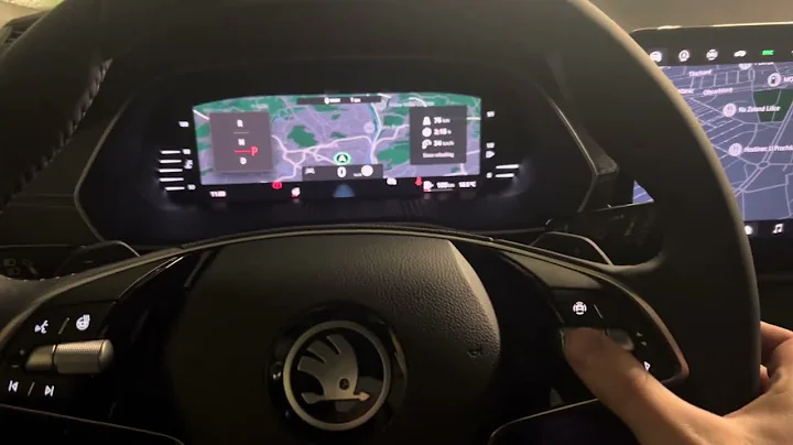 Map in Virtual cockpit - Škoda Octavia FACELIFT 2025