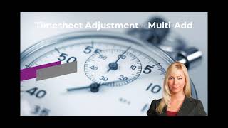 Timesheet - Multi-Add button usage.