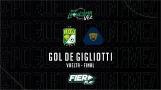Gol de E. Gigliotti | León 1 - 0 Pumas UNAM | Liga MX - Guardianes 2020 Apertura screenshot 1