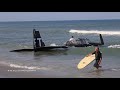 WWII TBM Avenger Ditches on Beach in Florida
