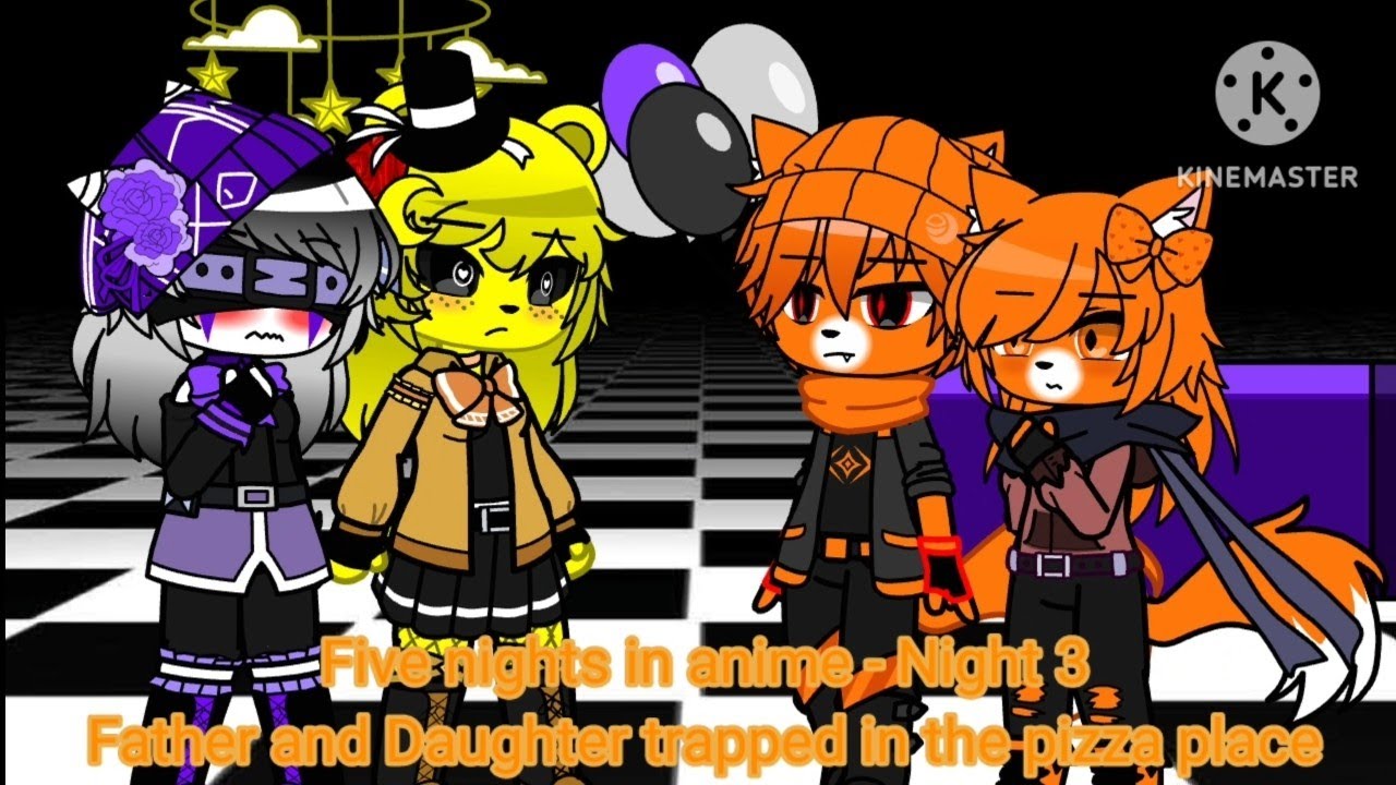 Father and Daughter trapped in the pizza place (Fnia nights 3 gacha club)