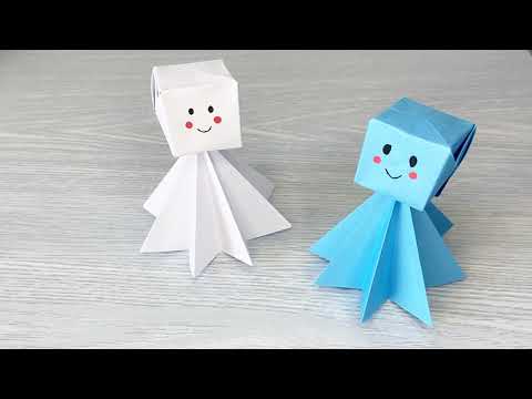 origami of a paper doll for fine weather / 날씨인형 종이접기 비오는날 날씨맑음 인형 쉬운 종이접기 / 晴天娃娃折纸 简单有趣晴天娃娃手工折纸教程