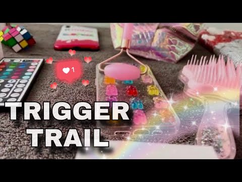 ASMR 1 HOUR TRIGGER TRAIL COMPILATION ✨ Fast Tapping & Scratching on Random Triggers (No Talking)