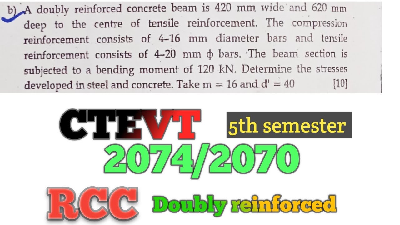 Numerical from RCC|2074/2070| Determine the stresses developed in steel and concrete|4th semester