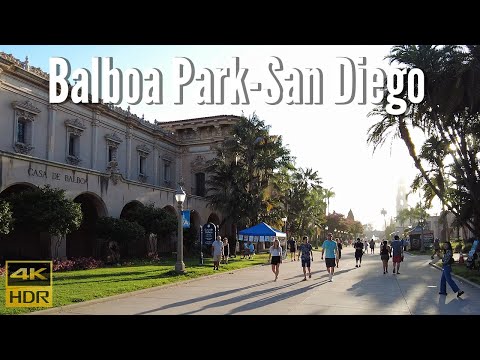 San Diego California - Balboa Park - 4K Walking Tour