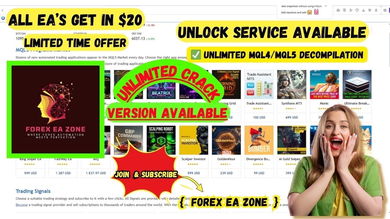 Unlimited Cracked Forex EA & Indicators | MT4 MT5 Unlock Services | MQL4 MQL5 Tools Free!