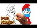 How to Draw Papa Smurf (Speed Drawing)