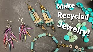 Make Recycled Jewelry Pieces!!!  (Easy Hacks)