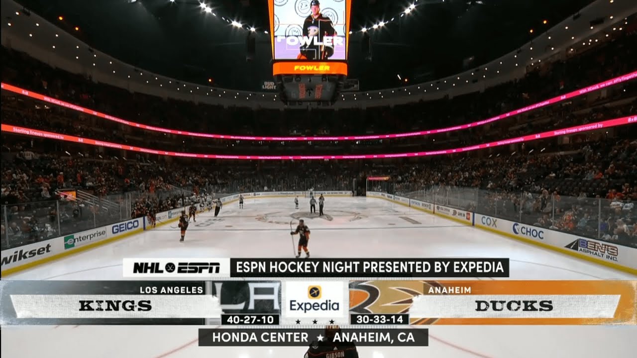 ESPN Hockey Night intro LA@ANA 4/19/2022