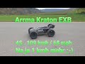 New PB  .....Arrma Kraton EXB an 4S.  109 kmh