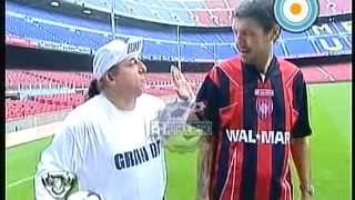 Messi y Tinelli en el  Camp  2009 part1