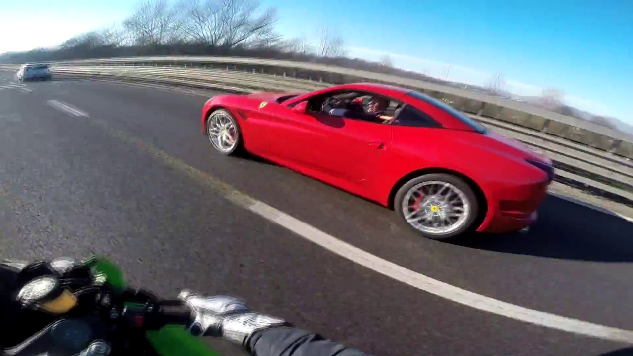 FERRARI VS KAWASAKI [ CaliforniaT vs Ninja600 ] Full Gass | RAW - YouTube