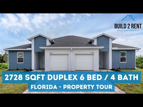 Build 2 Rent: Massive Florida Duplex | 2728 6/4 | Video Tour - Property Tours video from @Build2Rent