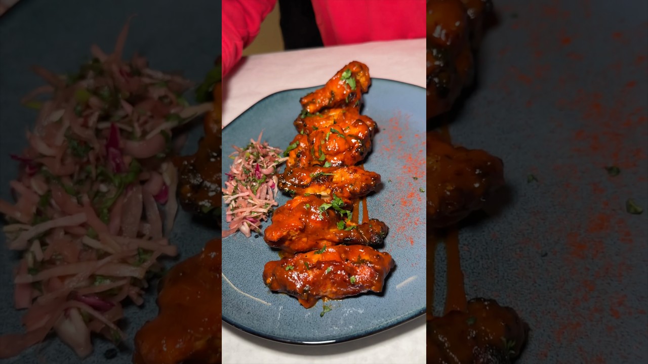 TIKKA MASALA BARBECUE SAUCE TANDOORI WINGS from Mumbai Dreams in Nyack, NY! 🍗🔥🤤 #DEVOURPOWER