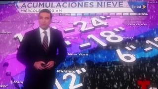 PRONOSTICOS DE LA TEMPERATURA EN NUEVA YORK. LUNES 13 DE MARZO DEL 2017.NOTICIERO TELEMUNDO .