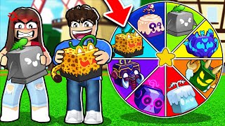 We Did The RANDOM FRUIT CHALLENGE But I RIGGED IT In Blox Fruits!