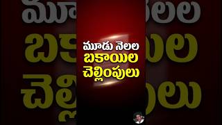 మూడు నెలల బకాయిల చెల్లింపులు