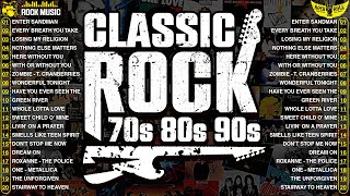 Classic Rock Songs 70s 80s 90s ⚡ Metallica, Queen, Nirvana, Guns N' Roses, Bon Jovi, AC/DC, U2