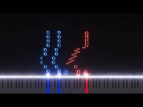 Chrono Trigger ( クロノ・トリガー )  - Fanfare 1 - piano - tutorial - visualizer
