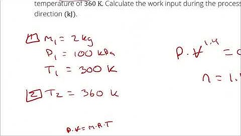 Example Problem - Boundary Work of a Polytropic Process