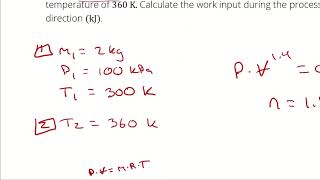 Example Problem - Boundary Work of a Polytropic Process