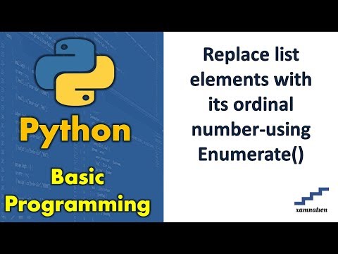 Replace list elements with its ordinal number-using enumerate()