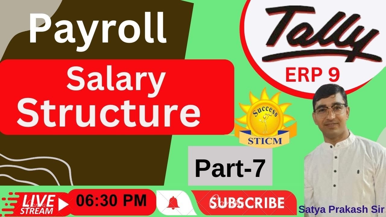 Tally ERP 9 Payroll-Defining Salary Structure| Class-7 | Learn Tally ...