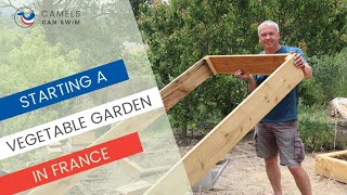 Starting a vegetable garden in France - no dig raised bed vegetable garden - see us create it.