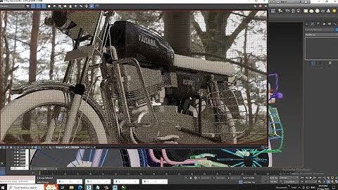 3DsMax Tutorials, Learn Texturing a  RX 100 Bike from Scratch in 3dsmax ( Part 18)