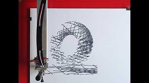 Plotter timelapse video for Genuary 2021, Day 24: 500 lines.