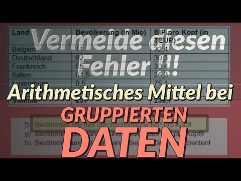 Video: Wie berechnet man nicht gruppierte Daten?