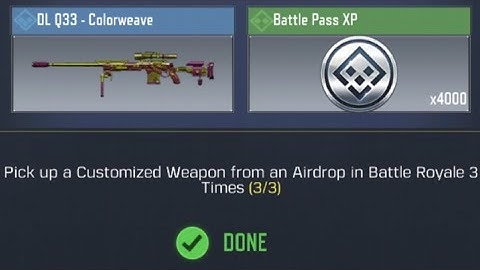 Call Of Duty Mobile Pick up a Customized Weapon from an Airdrop in Battle Royale 3 Times  Complete