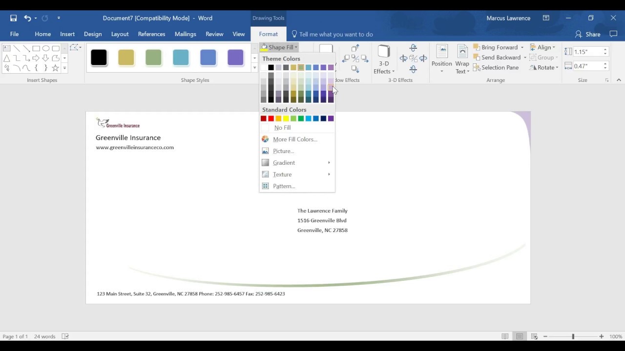 microsoft word envelope address template